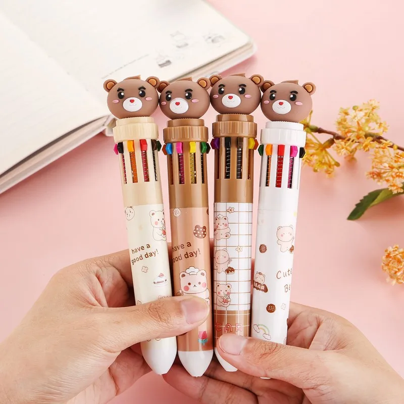 Cartoon Ballpoint Pen 10 Colors 10/20pcs Bear Stationery Students Write Pens 0.5 School Office Supplies Gift Multicolor Draw Pen
Cartoon Ballpoint Pen 10 Colors 10/20pcs Bear Stationery Students Write Pens 0.5 School Office Supplies Gift Multicolor Draw Pen
