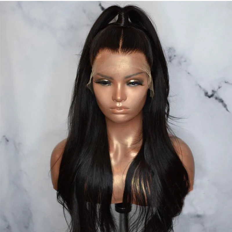 Black Color Body Wave Glueless Preplucked Lace Front Synthetic Wig For Women With Baby Hair Heat Resistant Wig Daliy Wear
Black Color Body Wave Glueless Preplucked Lace Front Synthetic Wig For Women With Baby Hair Heat Resistant Wig Daliy Wear