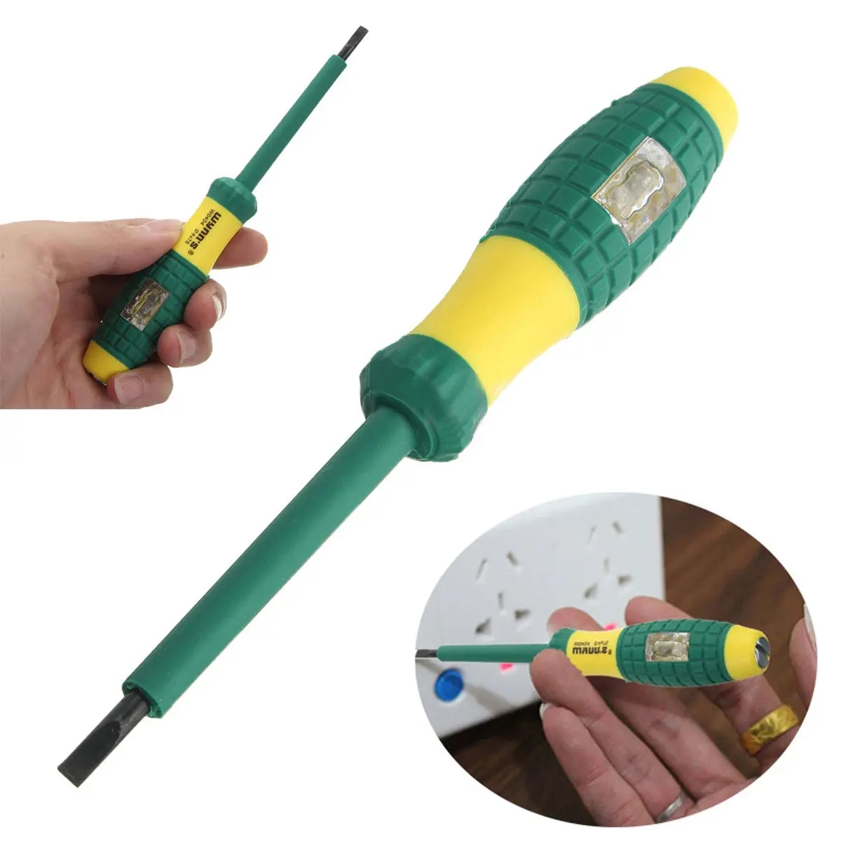 220V Electrical Tester Pen Screwdriver with Voltage Test Power Detector Probe Electrical Tools Slotted VDE Approved Electroscope
220V Electrical Tester Pen Screwdriver with Voltage Test Power Detector Probe Electrical Tools Slotted VDE Approved Electroscope