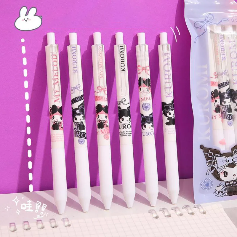 Гелевые ручки Kawaii Sanrioed Kuromi черные, 6 шт., 0,5 мм, милые аниме Мультяшные школьные и офисные принадлежности, студенческие канцелярские принадле...
Гелевые ручки Kawaii Sanrioed Kuromi черные, 6 шт., 0,5 мм, милые аниме Мультяшные школьные и офисные принадлежности, студенческие канцелярские принадле...