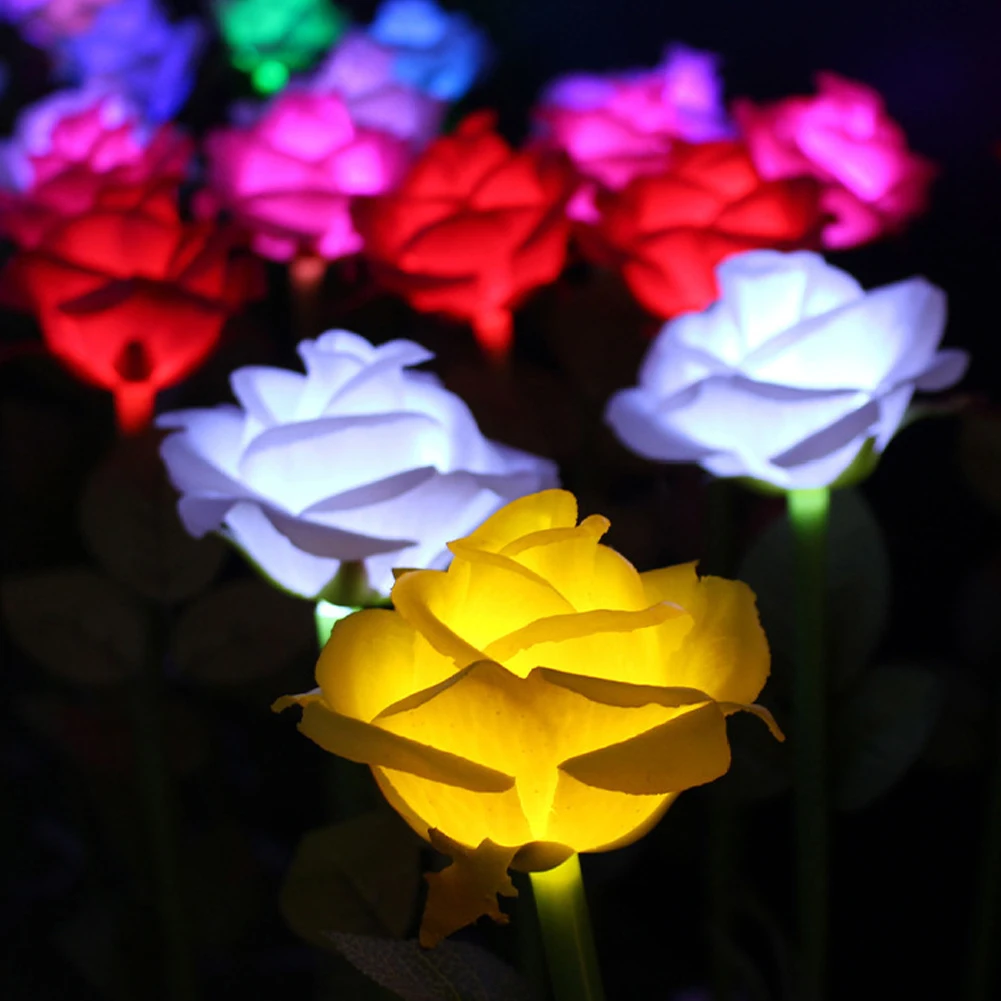 1x LED Solar Power Rose Flower Stake Lights Outdoor Garden Path Luminous Lamps Home Wedding Decor Landscape Lawn Lamp
1x LED Solar Power Rose Flower Stake Lights Outdoor Garden Path Luminous Lamps Home Wedding Decor Landscape Lawn Lamp