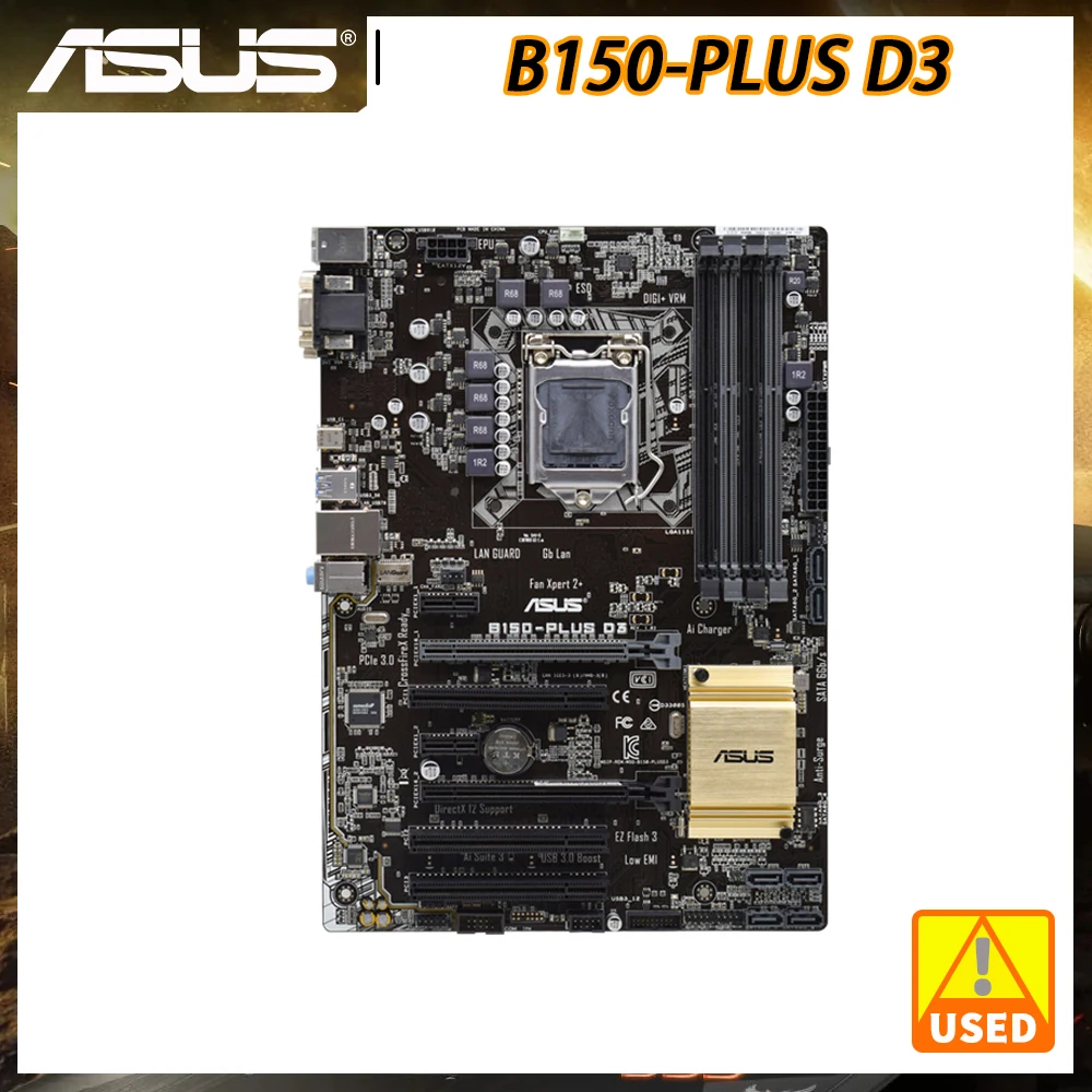 ASUS B150-PLUS D3 1151 материнская плата DDR3 64 Гб двухканальная поддержка Core i7 i5 i3 процессор USB3.0 VGA PCI-E X16 Intel B150 материнская плата
ASUS B150-PLUS D3 1151 материнская плата DDR3 64 Гб двухканальная поддержка Core i7 i5 i3 процессор USB3.0 VGA PCI-E X16 Intel B150 материнская плата