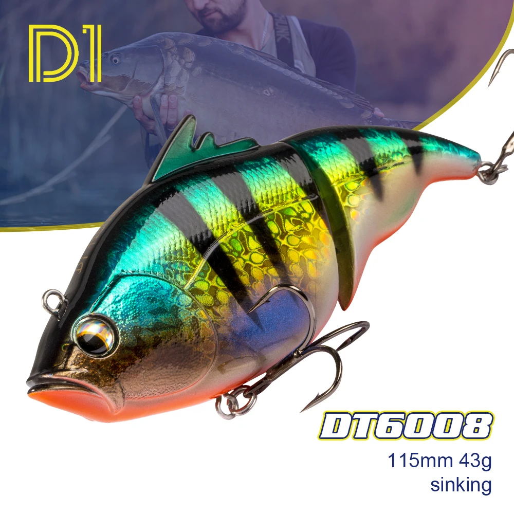 

D1 Swimbait Fishing Lure 115mm 43g Sinking Artificial Wobbler Crankbaits Graceful Swimming Style Pencil Of Bass Pike 2021 Tackle