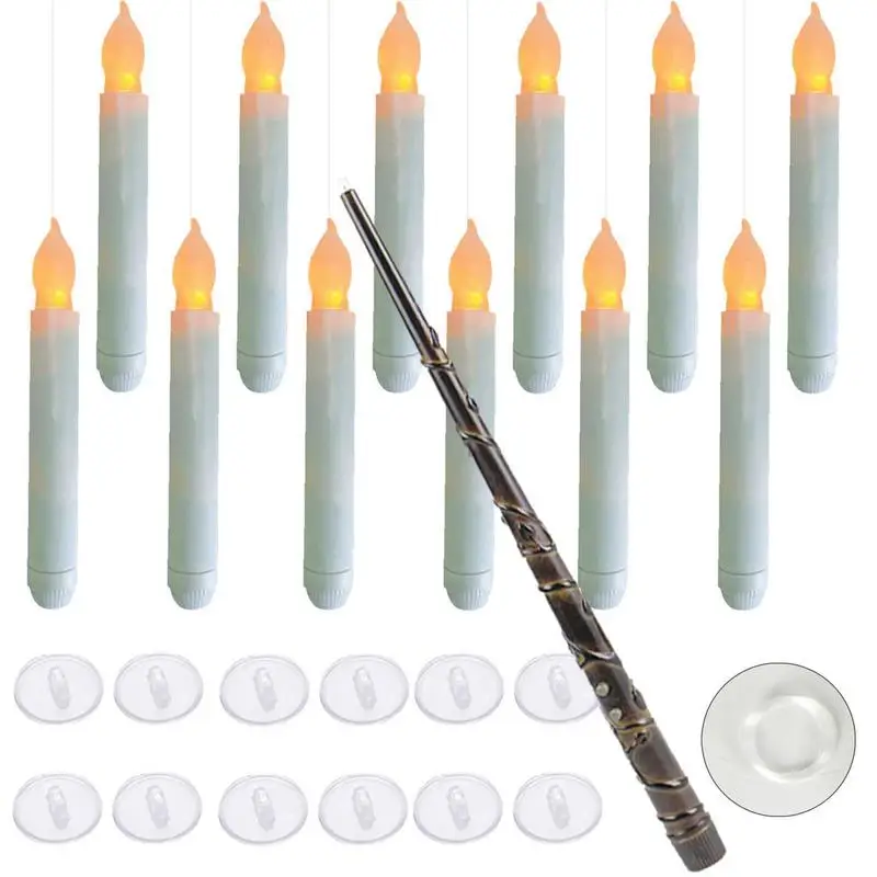 12 Floating Candles with Magic Wand Halloween Flameless LED Candles Battery Remote Window Candle Witch Wizard Christmas Decor
12 Floating Candles with Magic Wand Halloween Flameless LED Candles Battery Remote Window Candle Witch Wizard Christmas Decor