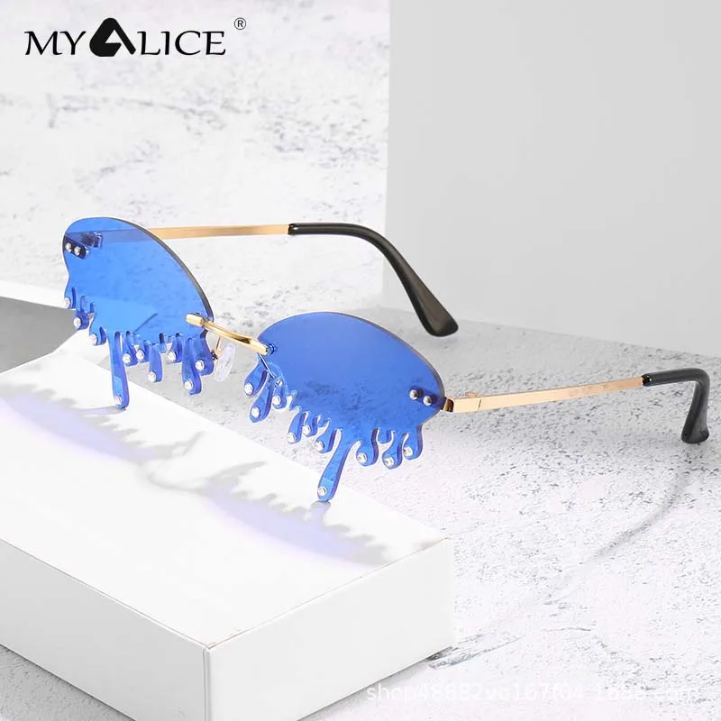 MYALICE Fashion Rimless Rhinestone Sunglasses Women Tears Shape Candy Color Luxury Sun Glasses Personality Eyewear UV400
MYALICE Fashion Rimless Rhinestone Sunglasses Women Tears Shape Candy Color Luxury Sun Glasses Personality Eyewear UV400