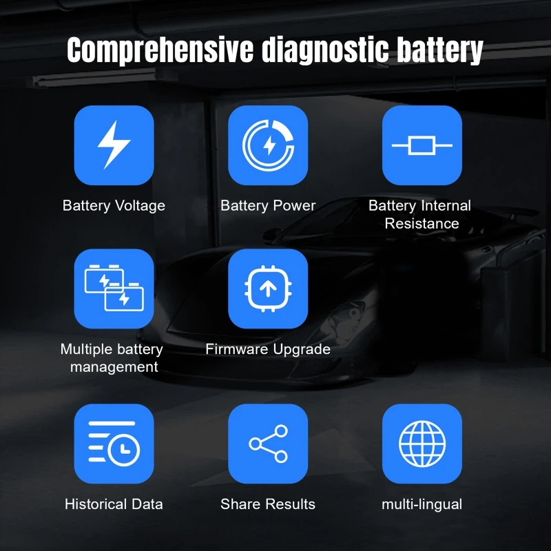 Car Battery Tester 12V Battery Load Tester Automotive Battery Analyzer Test Tool
Car Battery Tester 12V Battery Load Tester Automotive Battery Analyzer Test Tool