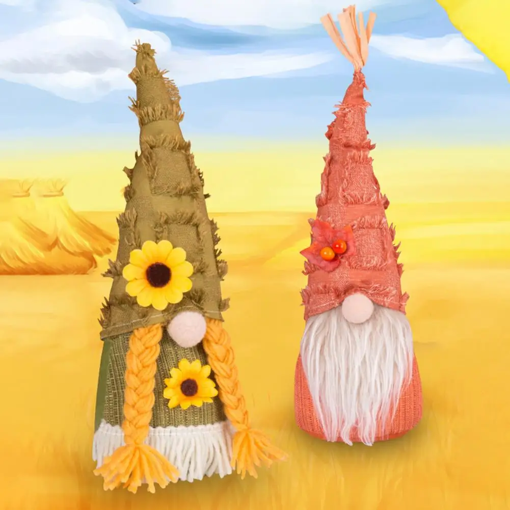 Creative Fall Gnome with Sunflower Bright Color Faceless Doll Lovely Gnome Gift Cloth Gnome Ornament Party Supplies
Creative Fall Gnome with Sunflower Bright Color Faceless Doll Lovely Gnome Gift Cloth Gnome Ornament Party Supplies