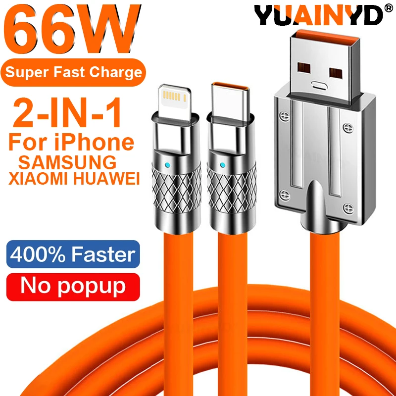 66W 5A Fast Charging USB C Cable To iOS Lighting Liquid Silicone Cable For iPhone 13 Xiaomi Huawei Samsung Charger Data Line
66W 5A Fast Charging USB C Cable To iOS Lighting Liquid Silicone Cable For iPhone 13 Xiaomi Huawei Samsung Charger Data Line
