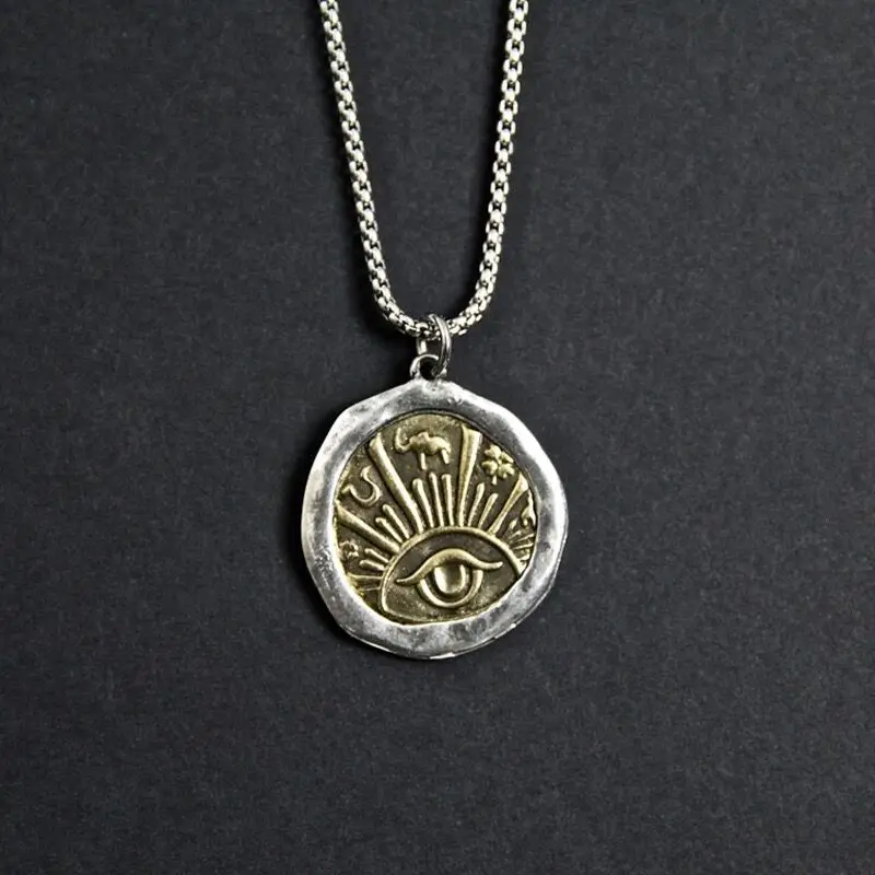 Evil Eye Necklace Hollow Devil's Eye Chain Alexander Head Pendant Necklace Fashion Handmade Bohemian Men's and Women's
Evil Eye Necklace Hollow Devil's Eye Chain Alexander Head Pendant Necklace Fashion Handmade Bohemian Men's and Women's