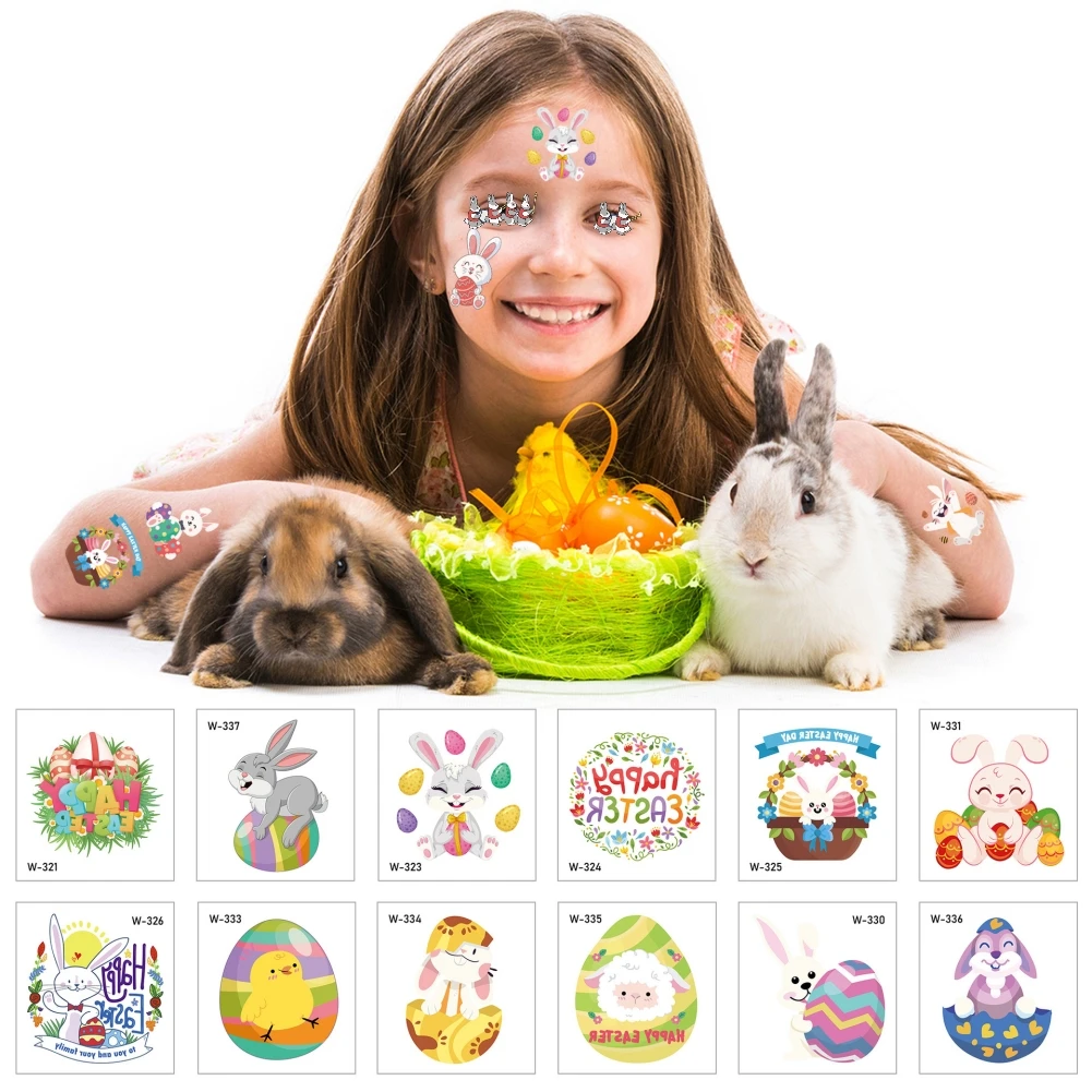 20pcs Easter Fake Tattoo Child Sticker Bunny Cartoon Fun Temporary Tattoo Sticker Body Face Tattoo Decor for Kids Party New
20pcs Easter Fake Tattoo Child Sticker Bunny Cartoon Fun Temporary Tattoo Sticker Body Face Tattoo Decor for Kids Party New
