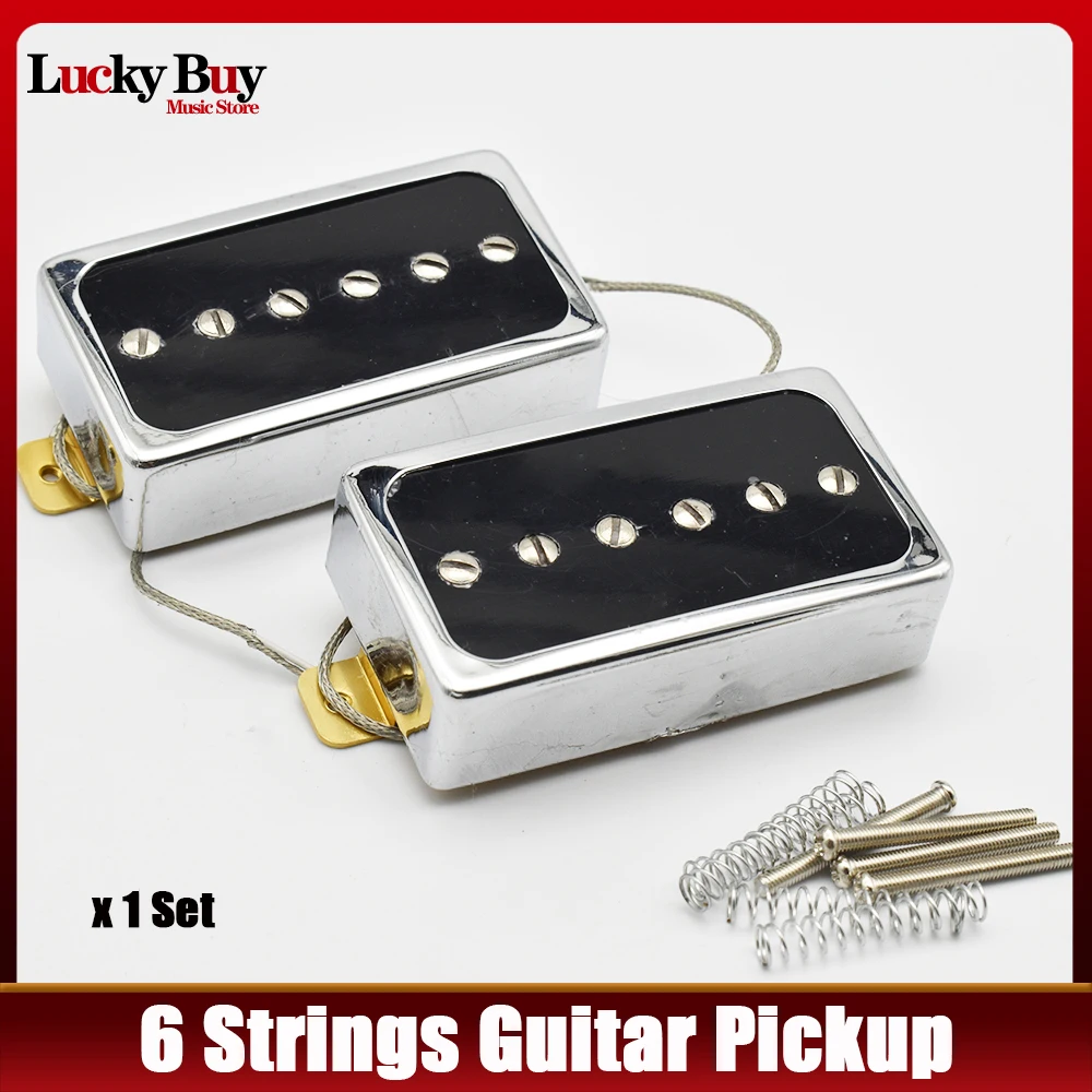 

1set Single Coil Humbucker Size P90 Guitar Pickup with Alnico 5 Magnet Pickup with Silver Cable for LP guitar