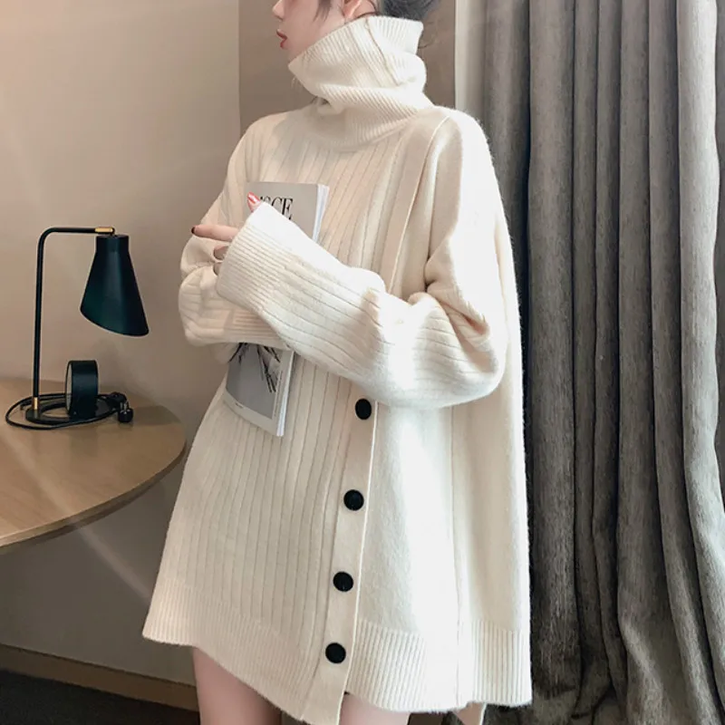 Winter 2020 New Fashion Long-sleeved Single-breasted Sweater Coat Loose Large Size Pullover Knit Top 6 Colors
Winter 2020 New Fashion Long-sleeved Single-breasted Sweater Coat Loose Large Size Pullover Knit Top 6 Colors