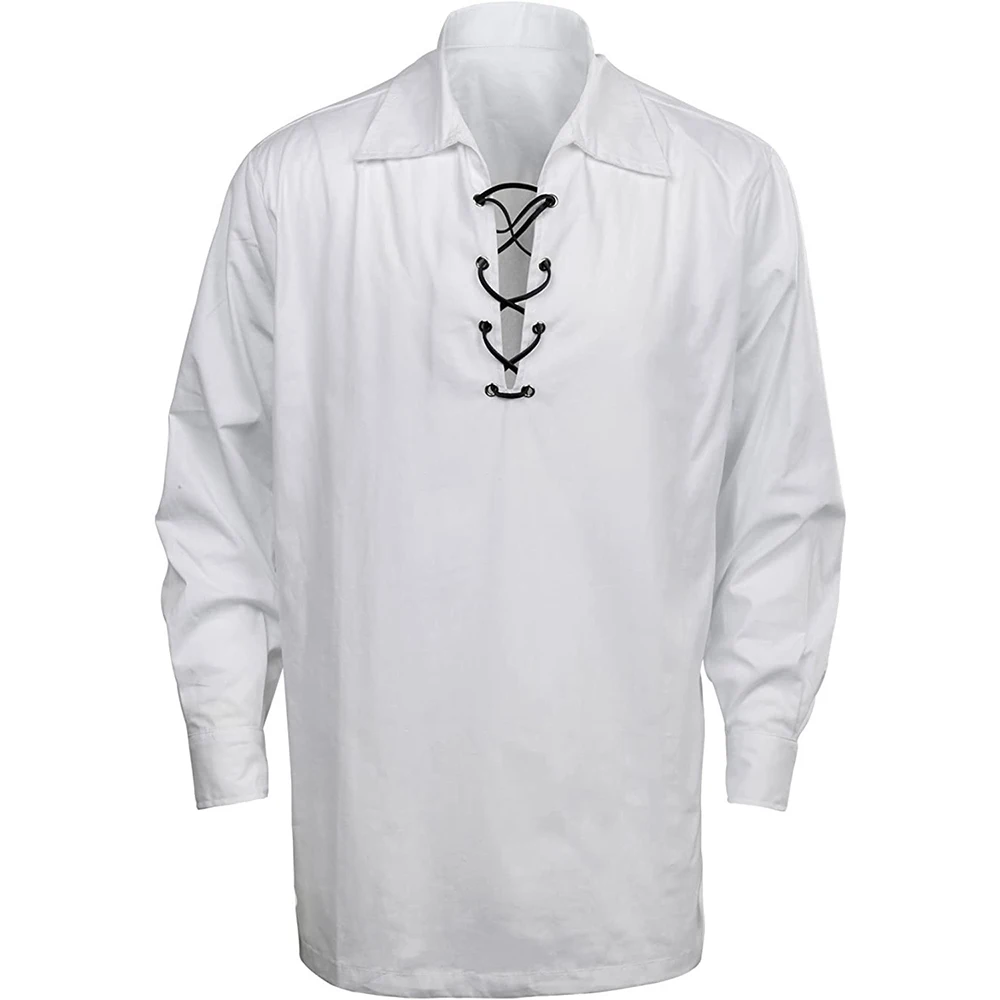 Men Tops Men's Shirts Crew Neck Fashion Long Sleeve Medieval Gothic Shirt Scottish Kilt Shirt Bandage Long Sleeve
Men Tops Men's Shirts Crew Neck Fashion Long Sleeve Medieval Gothic Shirt Scottish Kilt Shirt Bandage Long Sleeve