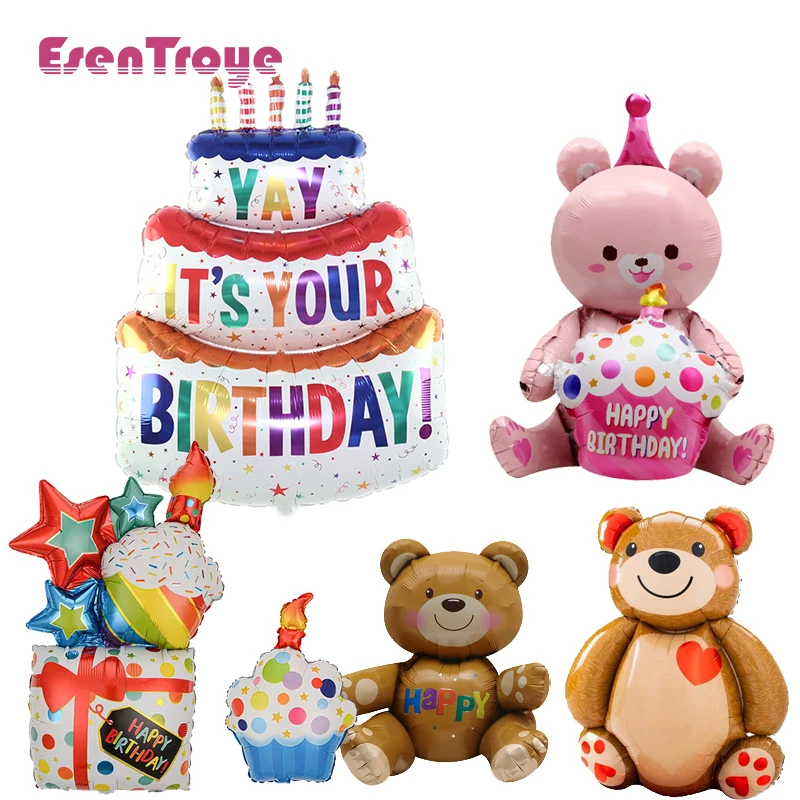 Birthday Balloon Color Candle Three Layer Jumbo Foil Balloon Big Bear Rainbow Cake Happy Birthday Party Decor Kids Gifts Favors
Birthday Balloon Color Candle Three Layer Jumbo Foil Balloon Big Bear Rainbow Cake Happy Birthday Party Decor Kids Gifts Favors