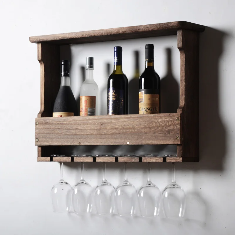 Solid Wood Wine Cabinet Wine Rack Red Wine Goblet Holder Hanging Wall Shelf Decorative Rack
Solid Wood Wine Cabinet Wine Rack Red Wine Goblet Holder Hanging Wall Shelf Decorative Rack
