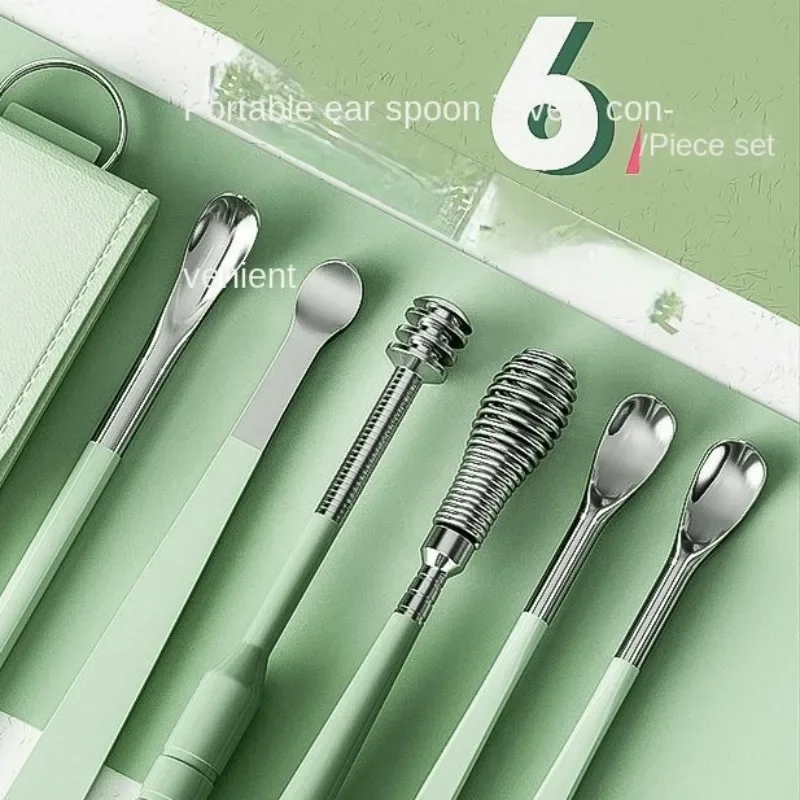 Набор из 6 шт., ухочистка из нержавеющей стали
Набор из 6 шт., ухочистка из нержавеющей стали