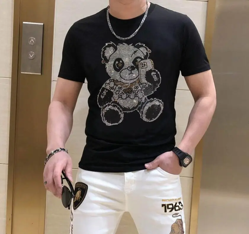S-6XL Anime Diamonds Men Dress TShirts Rhinestones Man Summer Fashion T-Shirts Streetwear
S-6XL Anime Diamonds Men Dress TShirts Rhinestones Man Summer Fashion T-Shirts Streetwear