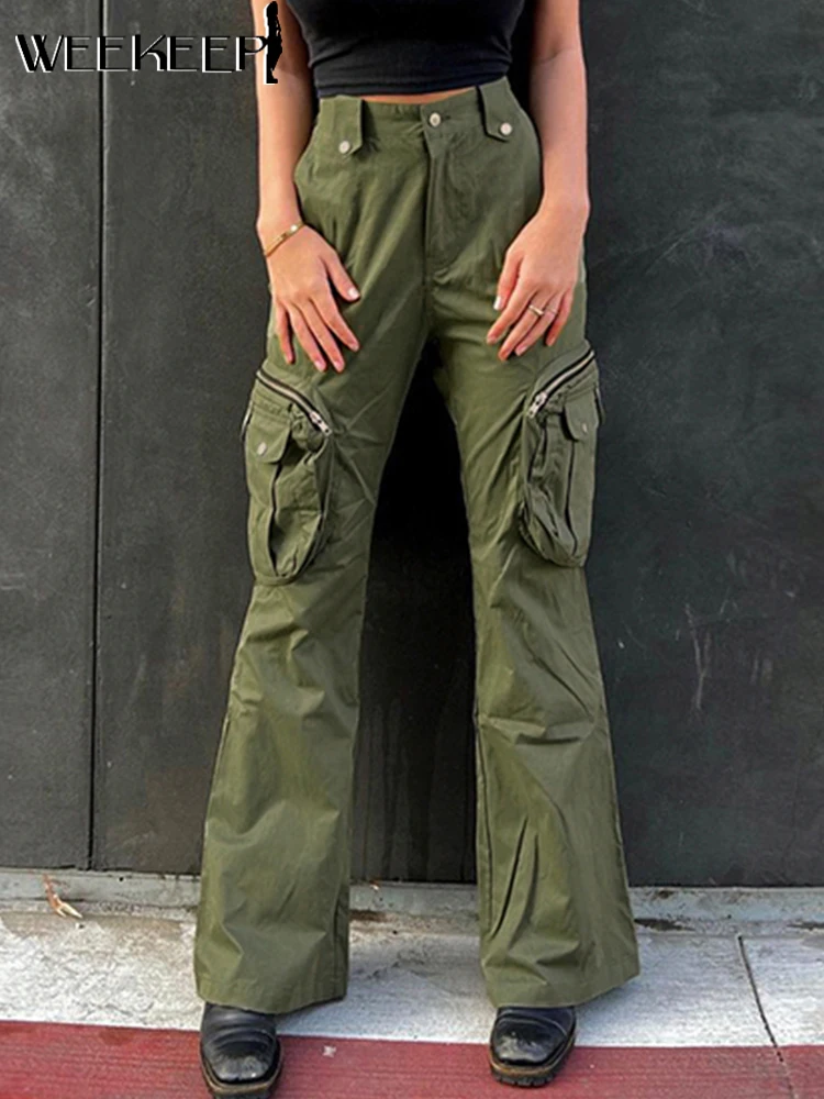 Weekeep Women's Jeans Y2k Vintage High Waist Baggy Flared Cargo Pants Korean Fashion Pocket Patchwork Streetwear Fairycore Jeans
Weekeep Women's Jeans Y2k Vintage High Waist Baggy Flared Cargo Pants Korean Fashion Pocket Patchwork Streetwear Fairycore Jeans
