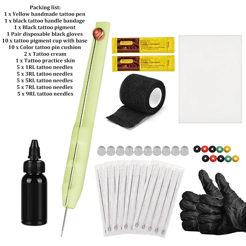 Tattoo Hand Poke and Stick Tool Tattoo Needle Tool Stick Poke Needle Holder Tattoo Kit Ink Gloves Tattoo Practice Skin Supply
Tattoo Hand Poke and Stick Tool Tattoo Needle Tool Stick Poke Needle Holder Tattoo Kit Ink Gloves Tattoo Practice Skin Supply