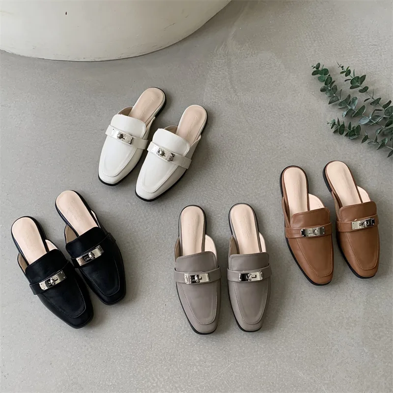 Metal Buckle Women Slippers Summer Square Toe Fahion Shoes Slingback Casual Sandals Outdoor Soft Sole Zapatos Mujer
Metal Buckle Women Slippers Summer Square Toe Fahion Shoes Slingback Casual Sandals Outdoor Soft Sole Zapatos Mujer