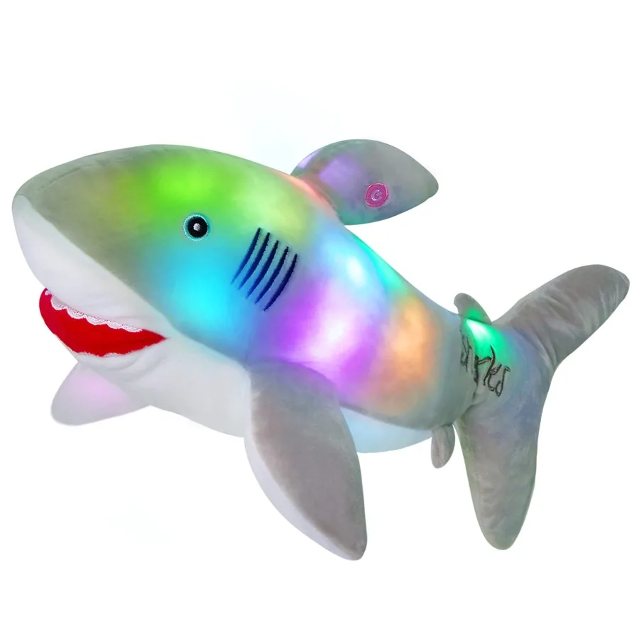 55cm Light-up Shark Doll Plush Toys High Quality PP Cotton Sleeping Throw Pillows Soft Cute Stuffed Animals for Girls Glow Toy
55cm Light-up Shark Doll Plush Toys High Quality PP Cotton Sleeping Throw Pillows Soft Cute Stuffed Animals for Girls Glow Toy