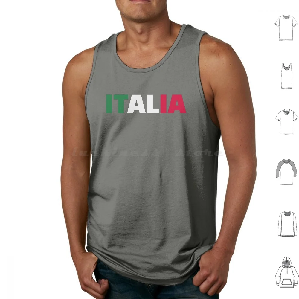 

Italia Flag Tank Tops Print Cotton Flag Italy Map Italia Europe Country