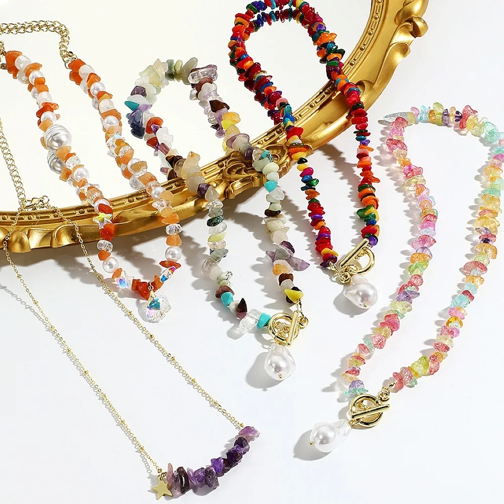 Bohemian Colorful Macadam Beads Necklaces For Summer Holiday Beach Vocation ZN00164
Bohemian Colorful Macadam Beads Necklaces For Summer Holiday Beach Vocation ZN00164