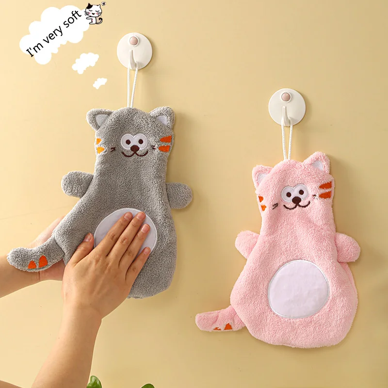 4 Styles Absorption Cartoon Cat Hand Towel With Hanging Loops Cute Coral Fleece Wipe Cup Plate Bowls Rag Kitchen Bathroom Supply
4 Styles Absorption Cartoon Cat Hand Towel With Hanging Loops Cute Coral Fleece Wipe Cup Plate Bowls Rag Kitchen Bathroom Supply