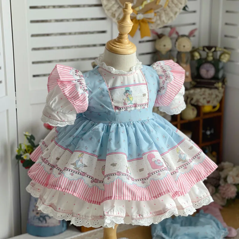 2Pcs Spanish Girls Boutique Dresses 2022 Summer Children Lace Bow Floral Ball Gown Kids Birthday Lolita Princess Dress with Pant
2Pcs Spanish Girls Boutique Dresses 2022 Summer Children Lace Bow Floral Ball Gown Kids Birthday Lolita Princess Dress with Pant