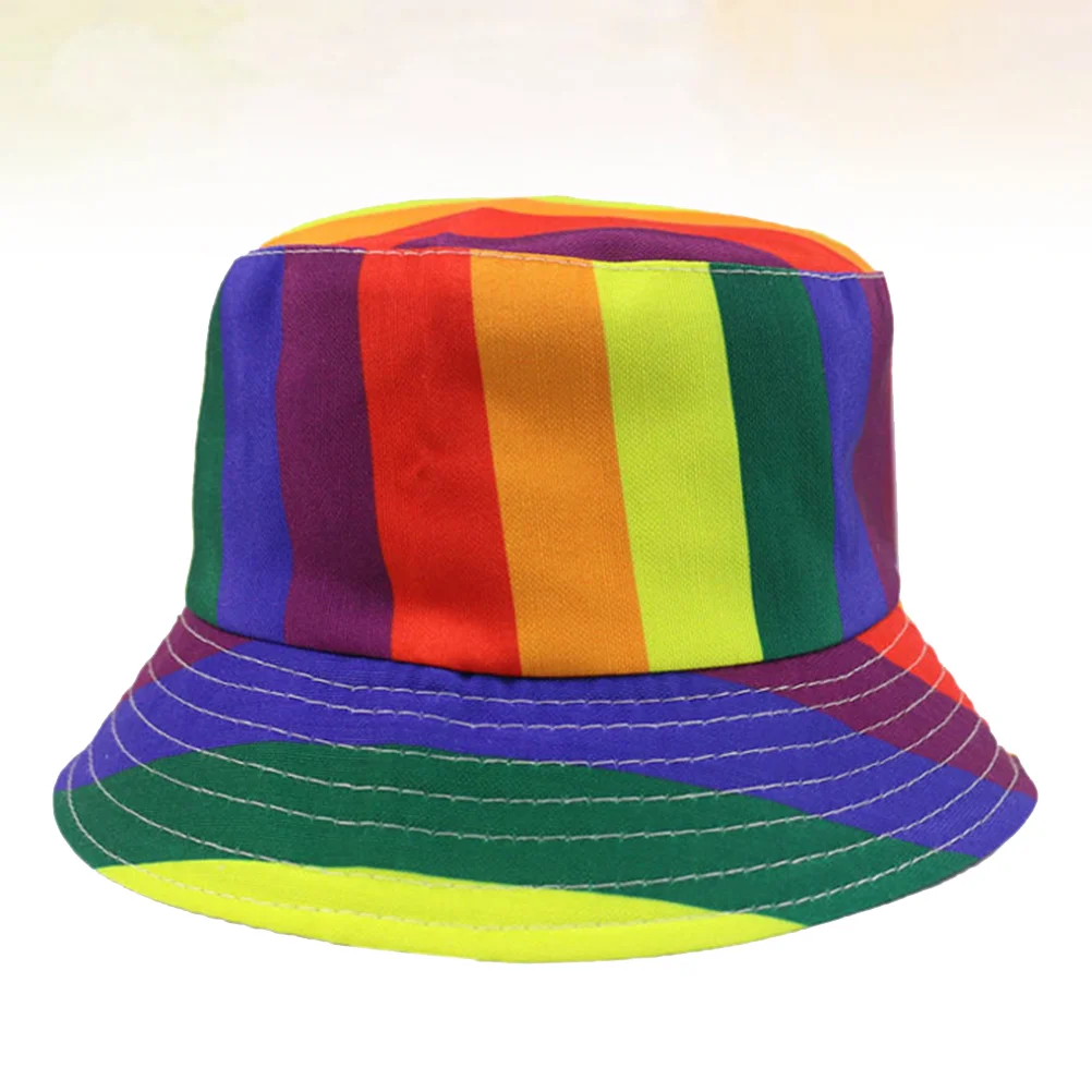 Rainbow Color Bucket Hat Fashion Sun Protection Hat Seven Colors Wide Brimmed Hat Colorful (Rainbow)
Rainbow Color Bucket Hat Fashion Sun Protection Hat Seven Colors Wide Brimmed Hat Colorful (Rainbow)