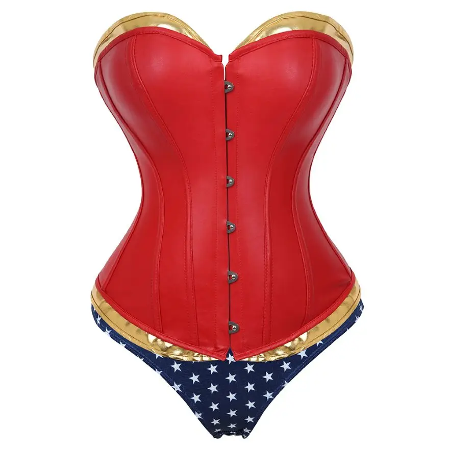 Women Sexy Faux Leather Overbust Corset Bustier Top Waist Cincher Body Shaper Corsets Bustiers Lingerie Plus Size Korsett
Women Sexy Faux Leather Overbust Corset Bustier Top Waist Cincher Body Shaper Corsets Bustiers Lingerie Plus Size Korsett
