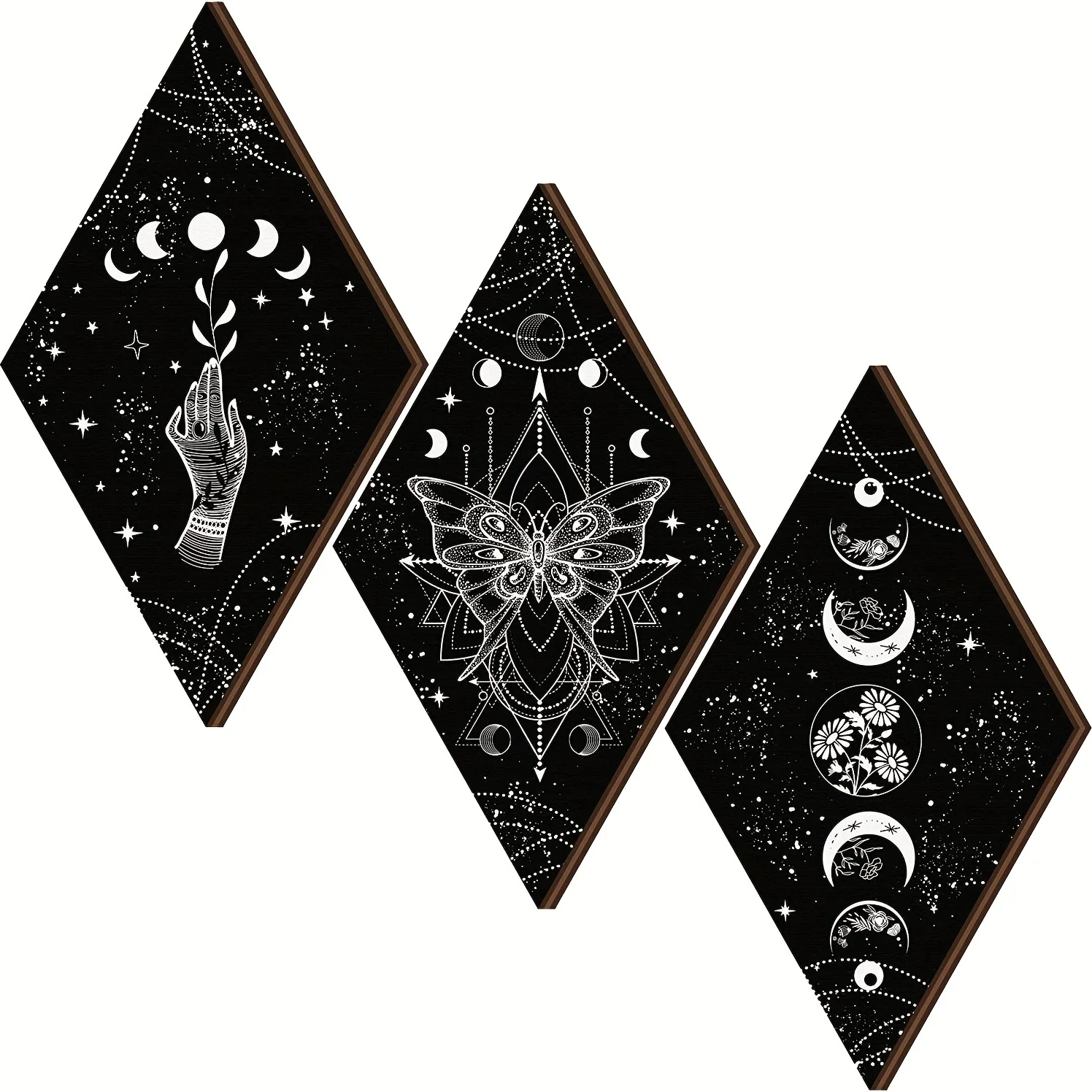 3pcs, Black Rustic Bohemian Witchcraft Wall Decoration, Moon Phases Wall Art, Stars And Moon Phases Wall Decoration, Room Decor,
3pcs, Black Rustic Bohemian Witchcraft Wall Decoration, Moon Phases Wall Art, Stars And Moon Phases Wall Decoration, Room Decor,