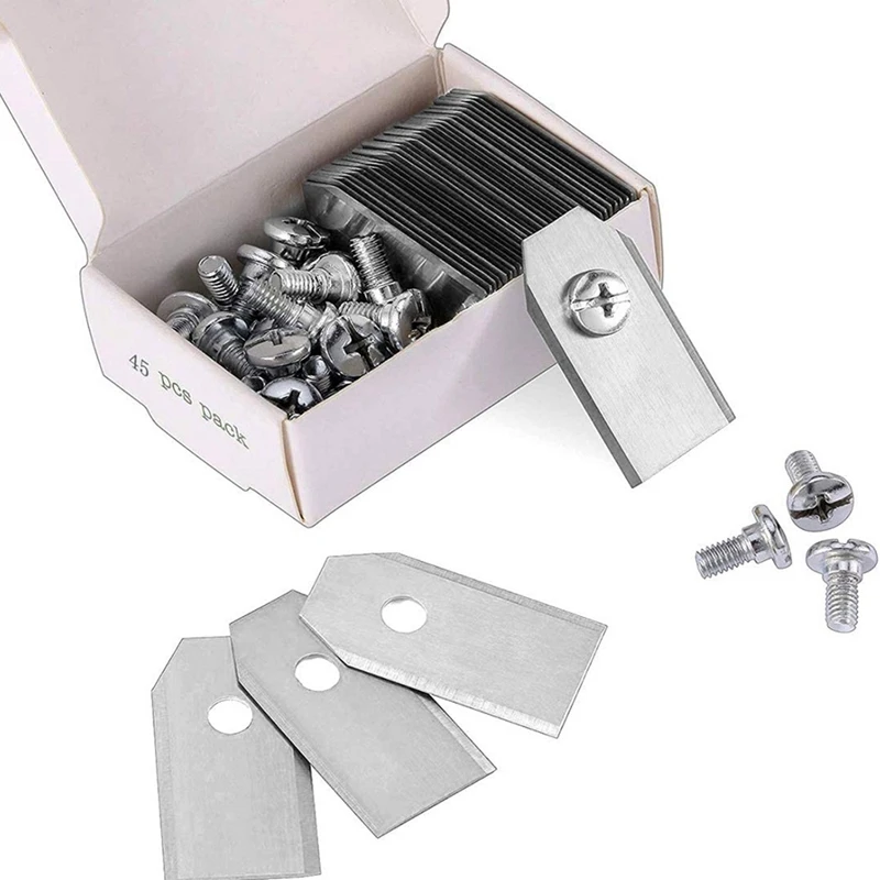 45PCS Trimmer Blade Lawn Mower Grass Replacement Trimmer Cutter Piece For Husqvarna Automower/Gardena Lawnmower
45PCS Trimmer Blade Lawn Mower Grass Replacement Trimmer Cutter Piece For Husqvarna Automower/Gardena Lawnmower