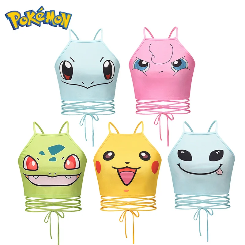 Pokemon Kawaii Cartoon Sexy Backless Camisole Pikachu Jigglypuff Squirtle Anime Lace Up Short Skinny Suspender Top Cute Gift
Pokemon Kawaii Cartoon Sexy Backless Camisole Pikachu Jigglypuff Squirtle Anime Lace Up Short Skinny Suspender Top Cute Gift