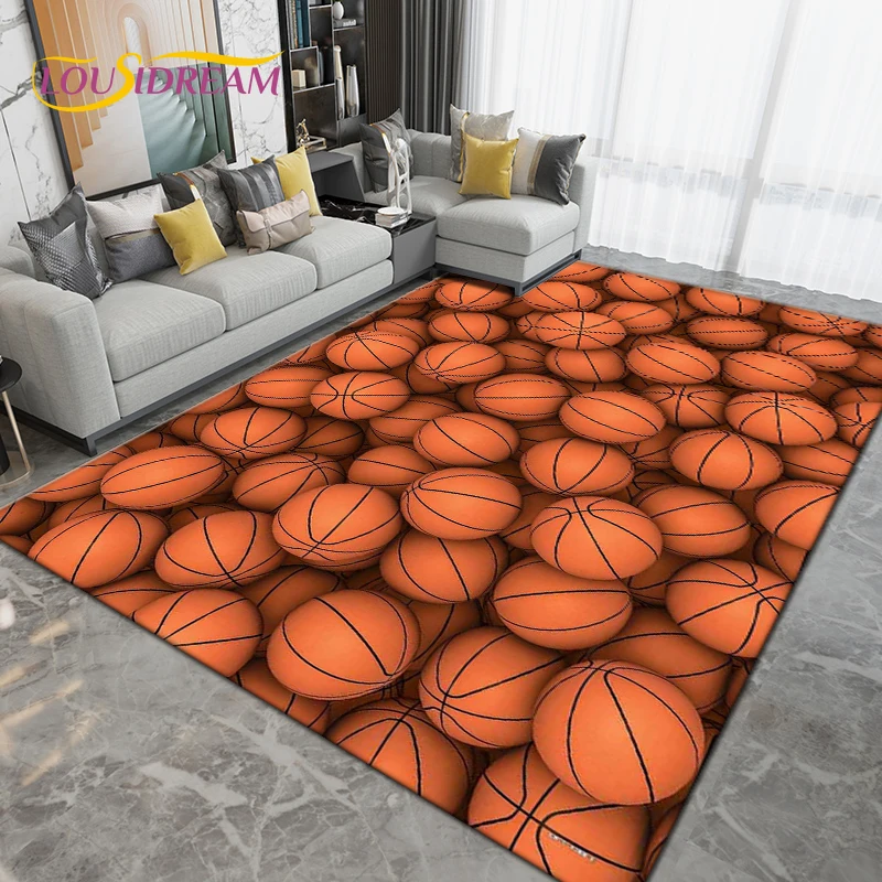 

3D Creative Basketball Basketball Court Area Rug,Carpet Rug for Living Room Bedroom,Kitchen Bathroom Doormat Non-slip Floor Mat