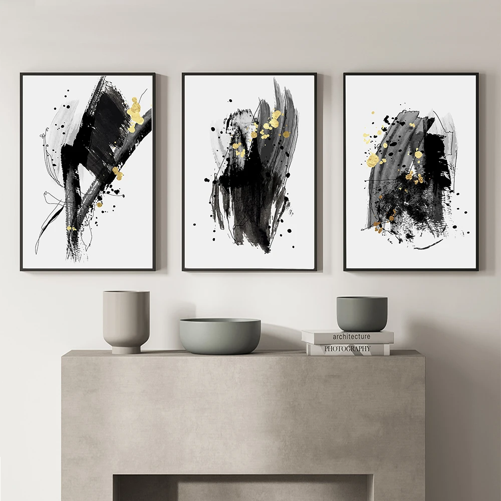 Abstract Posters Black Grey and Gold Scandi Prints Boho Canvas Painting Modern Minimalism Wall Pictures for Living Room Decor
Abstract Posters Black Grey and Gold Scandi Prints Boho Canvas Painting Modern Minimalism Wall Pictures for Living Room Decor