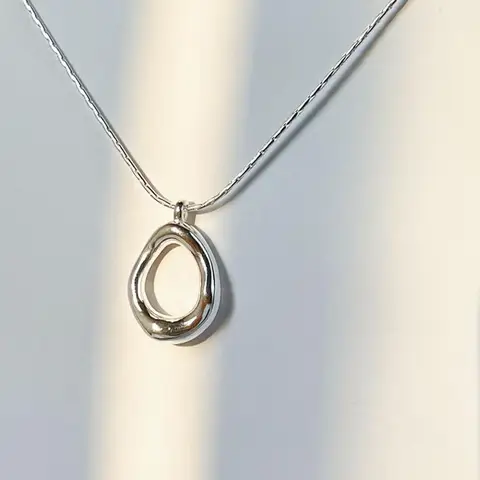Асимметричное ожерелье с полыми медными каплями воды для женщин, женский чокер до ключиц для девушек, Модная бижутерия, подарок другу, женское колье