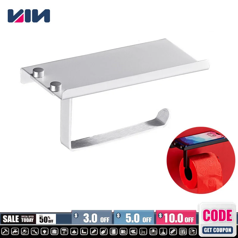 Bathroom Toilet Paper Roll Holder With Phone Holder Shelf Wall Mount WC Rolhouder Towel Paper Rack Storage Tissue Boxes Black 
Bathroom Toilet Paper Roll Holder With Phone Holder Shelf Wall Mount WC Rolhouder Towel Paper Rack Storage Tissue Boxes Black