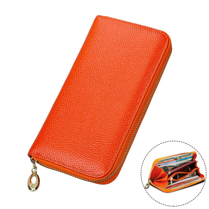Wallet Female Genuine Leather Wallet for Phone Money Bag Yellow Orange Zipper Women Wallets Long Coin Purse 2023 Card Holders
Wallet Female Genuine Leather Wallet for Phone Money Bag Yellow Orange Zipper Women Wallets Long Coin Purse 2023 Card Holders