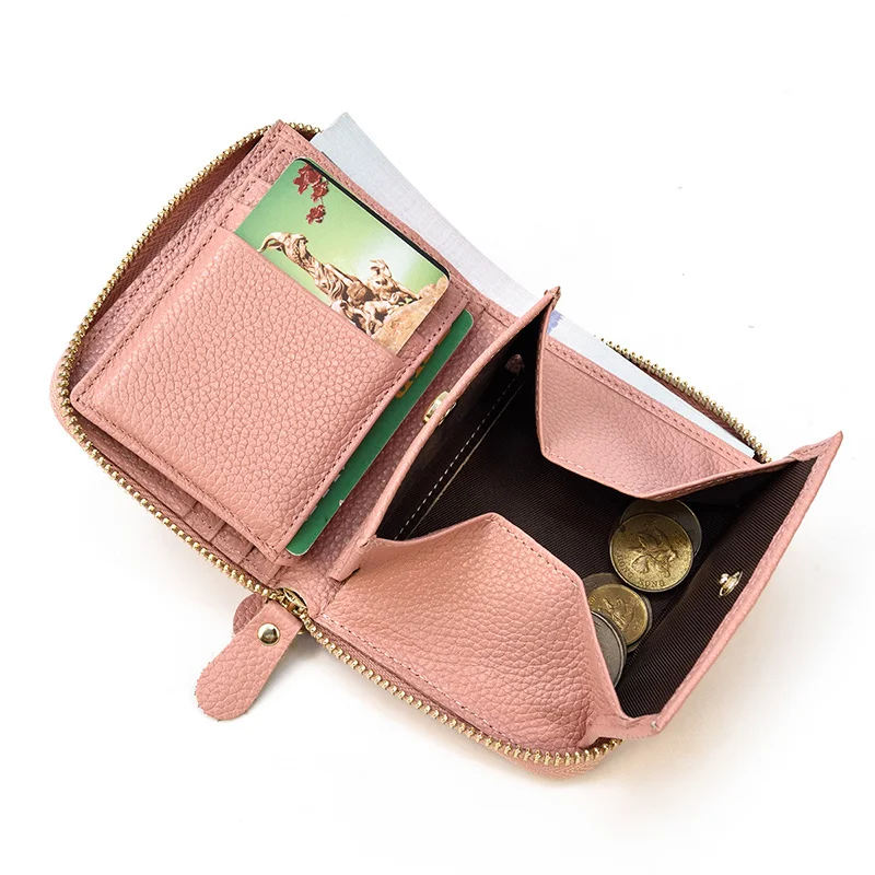 

Fashion Women Coin Purse Wallet Genuine Leather For Men Male Zipper Wallet For Coins Woman Small Purse Card Holders Clutches