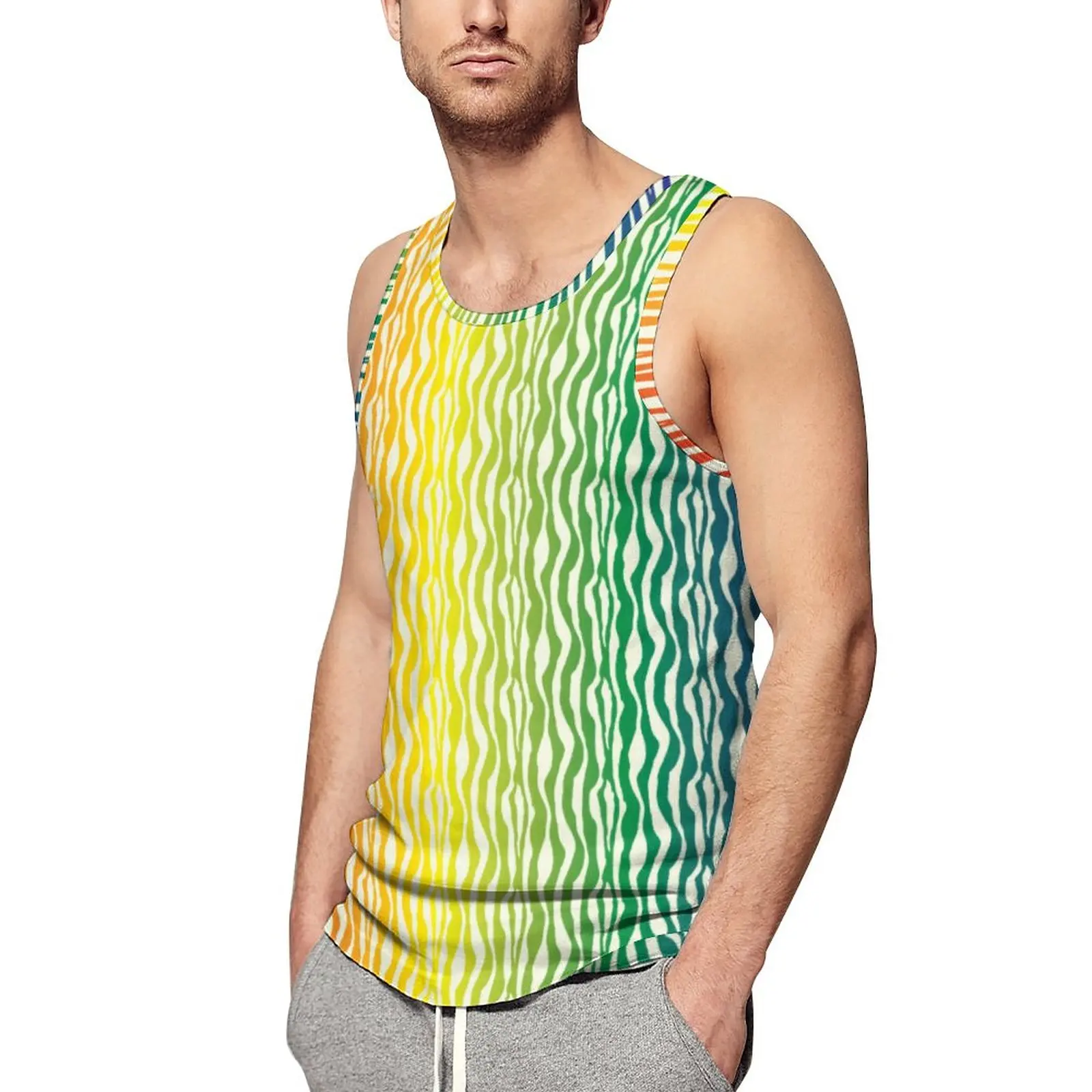 Colorful Zebra Tank Top Abstract Rainbow Print Trendy Tops Daily Gym Man's Design Sleeveless Shirts Plus Size 4XL 5XL
Colorful Zebra Tank Top Abstract Rainbow Print Trendy Tops Daily Gym Man's Design Sleeveless Shirts Plus Size 4XL 5XL