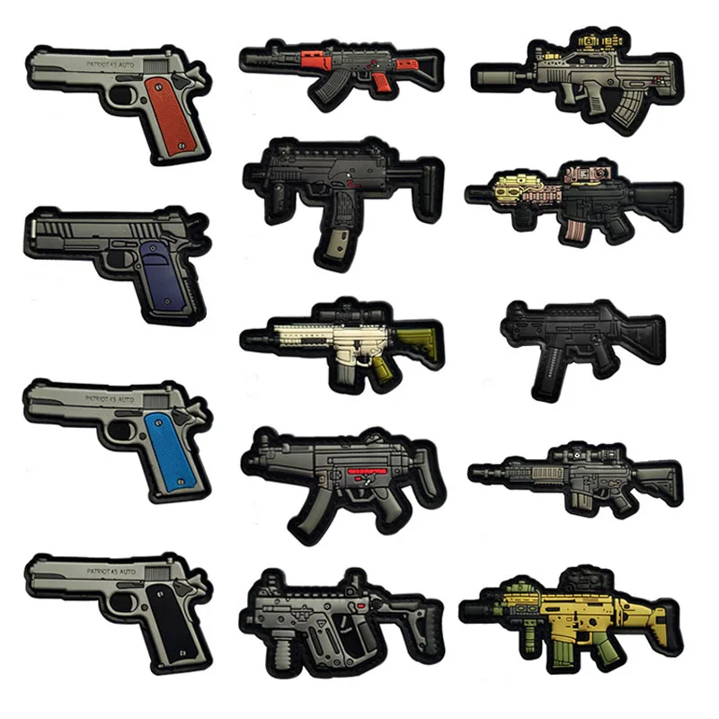 3D PVC Fire Gun Velcro Patch Military Weapon Tactical Morale Badges Action Logo Backpack Stickers Teammates Distinguish Armbands
3D PVC Fire Gun Velcro Patch Military Weapon Tactical Morale Badges Action Logo Backpack Stickers Teammates Distinguish Armbands