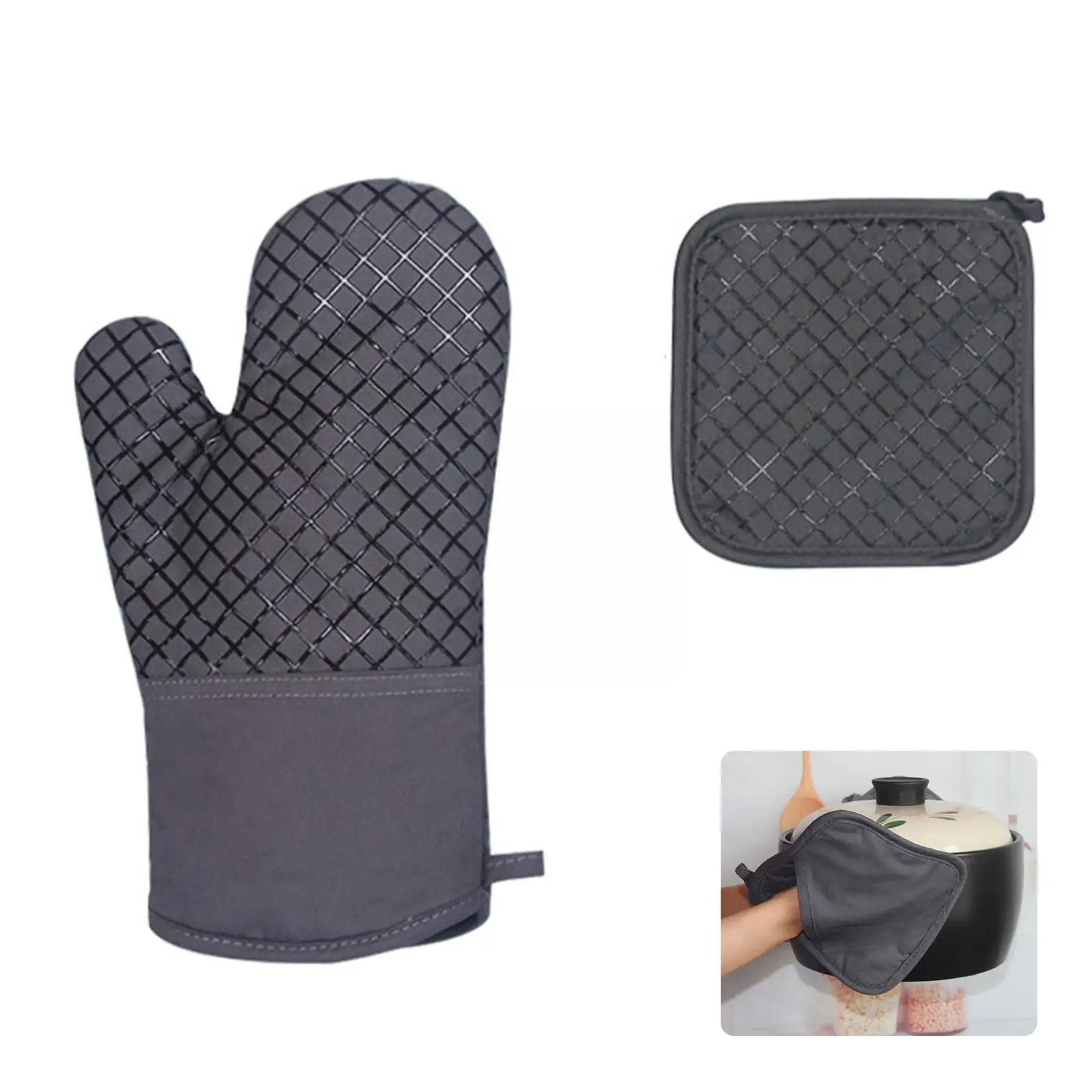 Силиконовая варежка для духовки, водонепроницаемые термостойкие кухонные перчатки, длинные хлопковые перчатки для барбекю, духовки, неско...
Силиконовая варежка для духовки, водонепроницаемые термостойкие кухонные перчатки, длинные хлопковые перчатки для барбекю, духовки, неско...