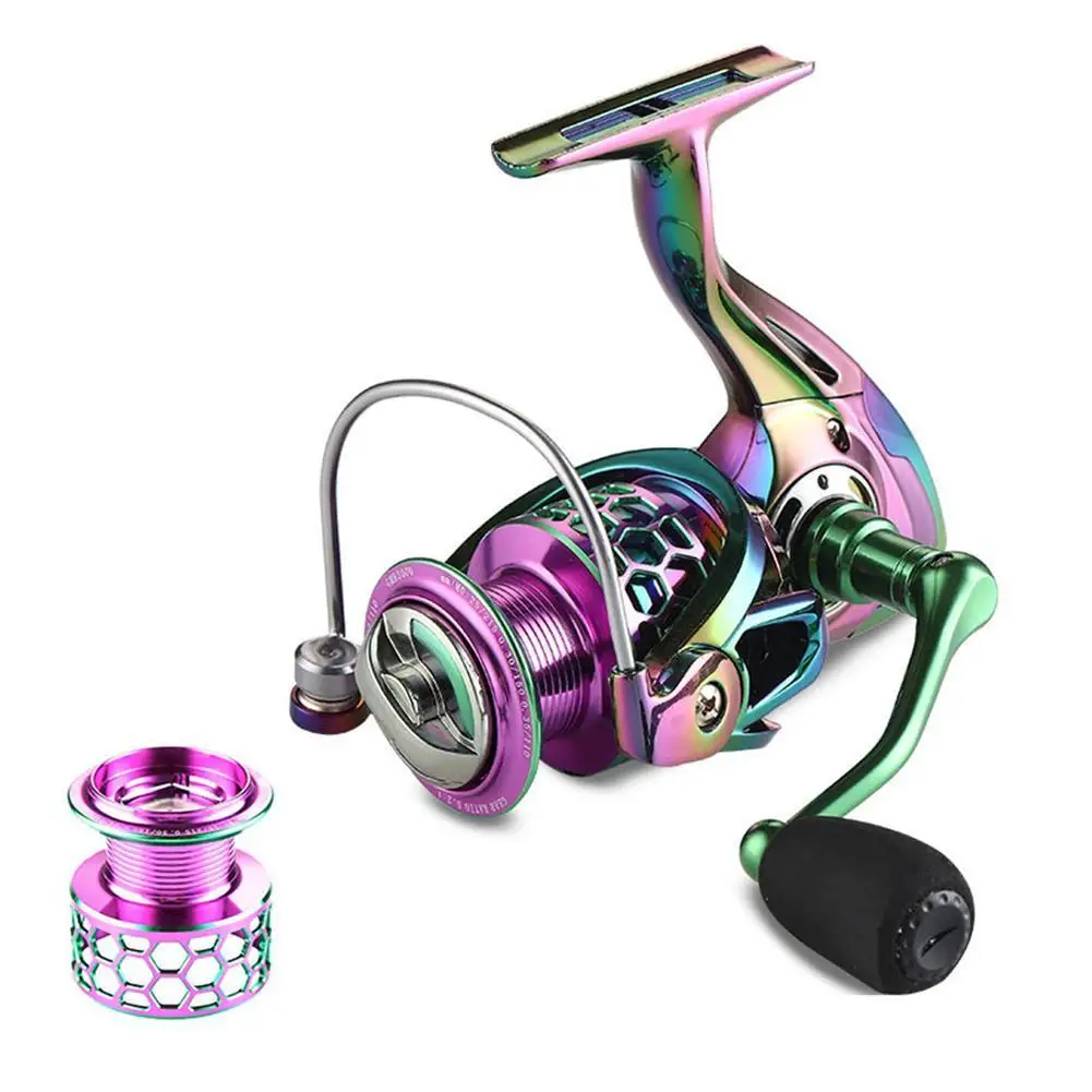 Colorful Spinning Fishing Reel 5.2:1 Gear Ratio Long Casting GMR 1000-7000 Ergonomic Design Fishing Tackle
Colorful Spinning Fishing Reel 5.2:1 Gear Ratio Long Casting GMR 1000-7000 Ergonomic Design Fishing Tackle