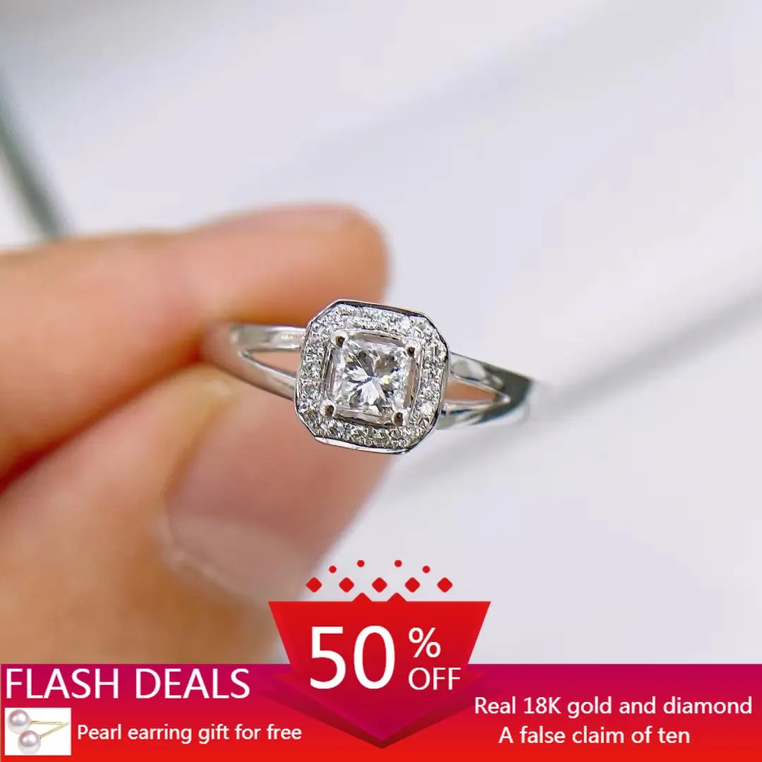 18K Gold Diamond Ring Princess Square Real Diamond Cheap All Styles Are Unique FG VS Special Design Wedding Rings GDTC Wife Gift
18K Gold Diamond Ring Princess Square Real Diamond Cheap All Styles Are Unique FG VS Special Design Wedding Rings GDTC Wife Gift