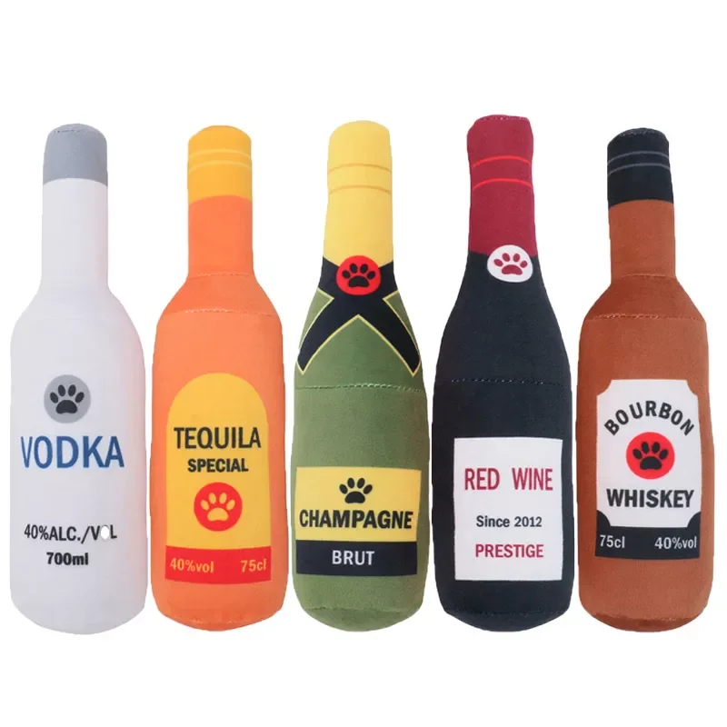 NEW2023 Dog Plush Toys Dog Bite-Resistant Clean Teeth Chew Toy Pet Squeaky Printed Champagne Tequila Bottle Chicken Shape Toy
NEW2023 Dog Plush Toys Dog Bite-Resistant Clean Teeth Chew Toy Pet Squeaky Printed Champagne Tequila Bottle Chicken Shape Toy