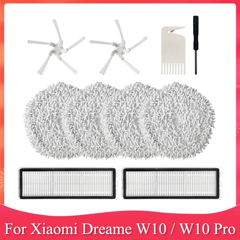 Hot Replacement Parts Kit Washable HEPA Filter Side Brush Mop Cloth For Xiaomi Dreame W10 / W10 Pro Robot Vacuum Cleaner
Hot Replacement Parts Kit Washable HEPA Filter Side Brush Mop Cloth For Xiaomi Dreame W10 / W10 Pro Robot Vacuum Cleaner
