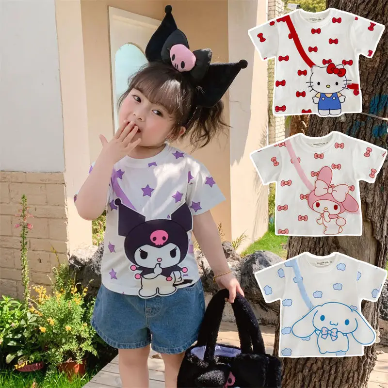 Sanrio Kuromi Cinnamoroll Mymelody Kitty Girls T-Shirt 2023 Summer Boom Stereoscopic Cartoon Baby Short Sleeve Princess Top Thin
Sanrio Kuromi Cinnamoroll Mymelody Kitty Girls T-Shirt 2023 Summer Boom Stereoscopic Cartoon Baby Short Sleeve Princess Top Thin