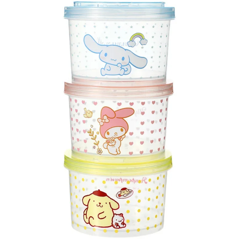 Sanrio мультфильм анимация Mymelody Kuromi Cinnamoroll составной круглый Ланч-бокс набор из трех частей с крышкой пластиковый контейнер для хранения
Sanrio мультфильм анимация Mymelody Kuromi Cinnamoroll составной круглый Ланч-бокс набор из трех частей с крышкой пластиковый контейнер для хранения