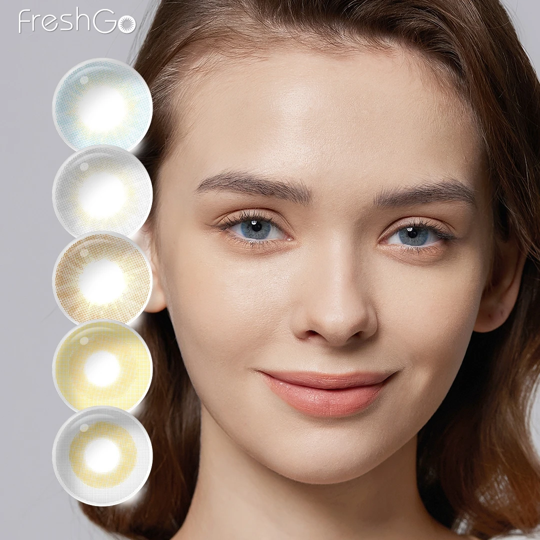 FreshGo Color Contact Lenses 1 Pair Cosmetic Contact Lens Fashion Sky Blue Lenses Gary Lenses Multicolored Lenses for Eyes
FreshGo Color Contact Lenses 1 Pair Cosmetic Contact Lens Fashion Sky Blue Lenses Gary Lenses Multicolored Lenses for Eyes